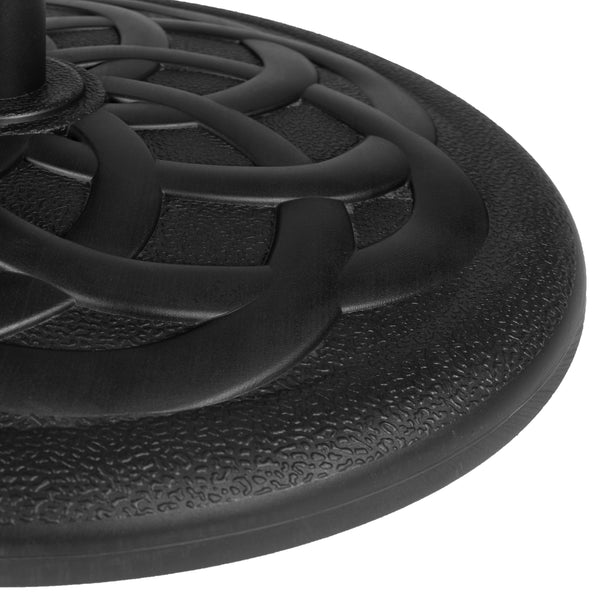 Black |#| Universal Black Cement Patio Umbrella Base - Weatherproof - 19.25inch Diameter