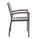 Navy |#| 30inch x 48inch Faux Teak Patio Table, 4 Chairs and Navy 9FT Patio Umbrella with Base