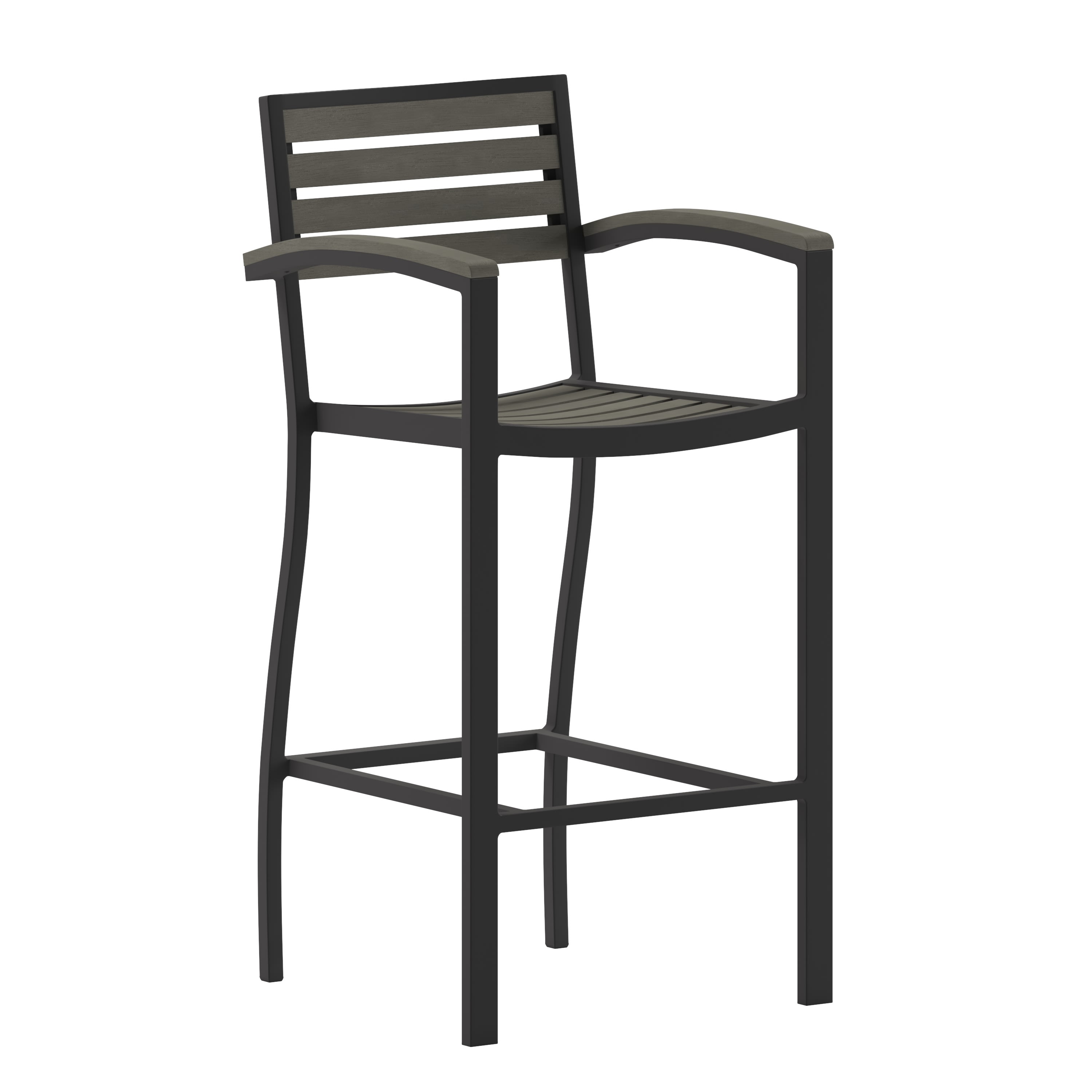 Patio Bar Stool with Arms XU-DG-HW6036B-ARM- – CTC Event Furniture