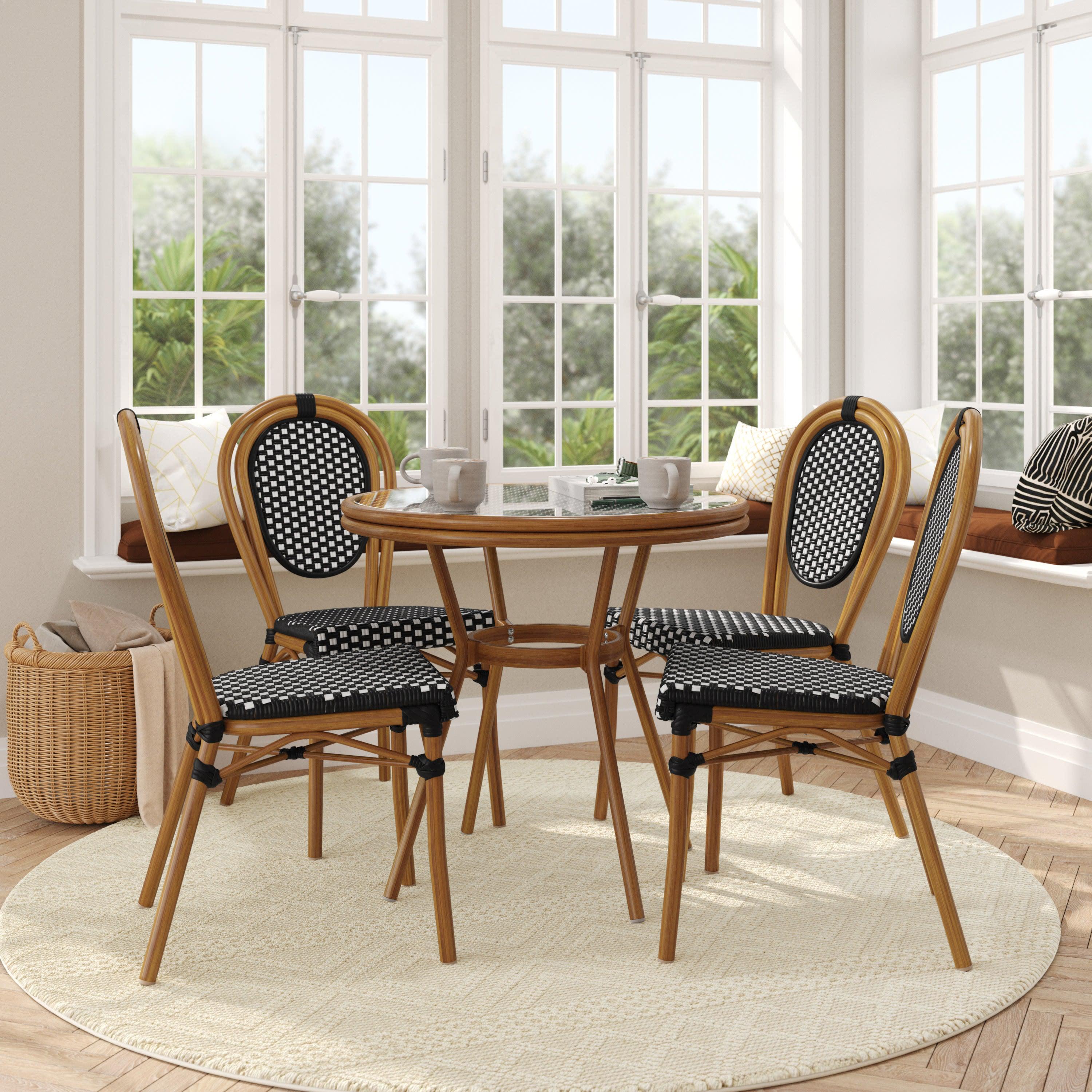 Wicker dining set indoor clearance