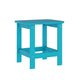 3pc Commercial Indoor/Outdoor Set with 2 Rocking Chairs and End Table in Blue