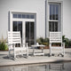 White |#| 3pc Commercial Indoor/Outdoor Set with 2 Rocking Chairs and End Table in White