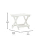 White |#| 3pc Commercial Indoor/Outdoor Set with 2 Rocking Chairs and End Table in White