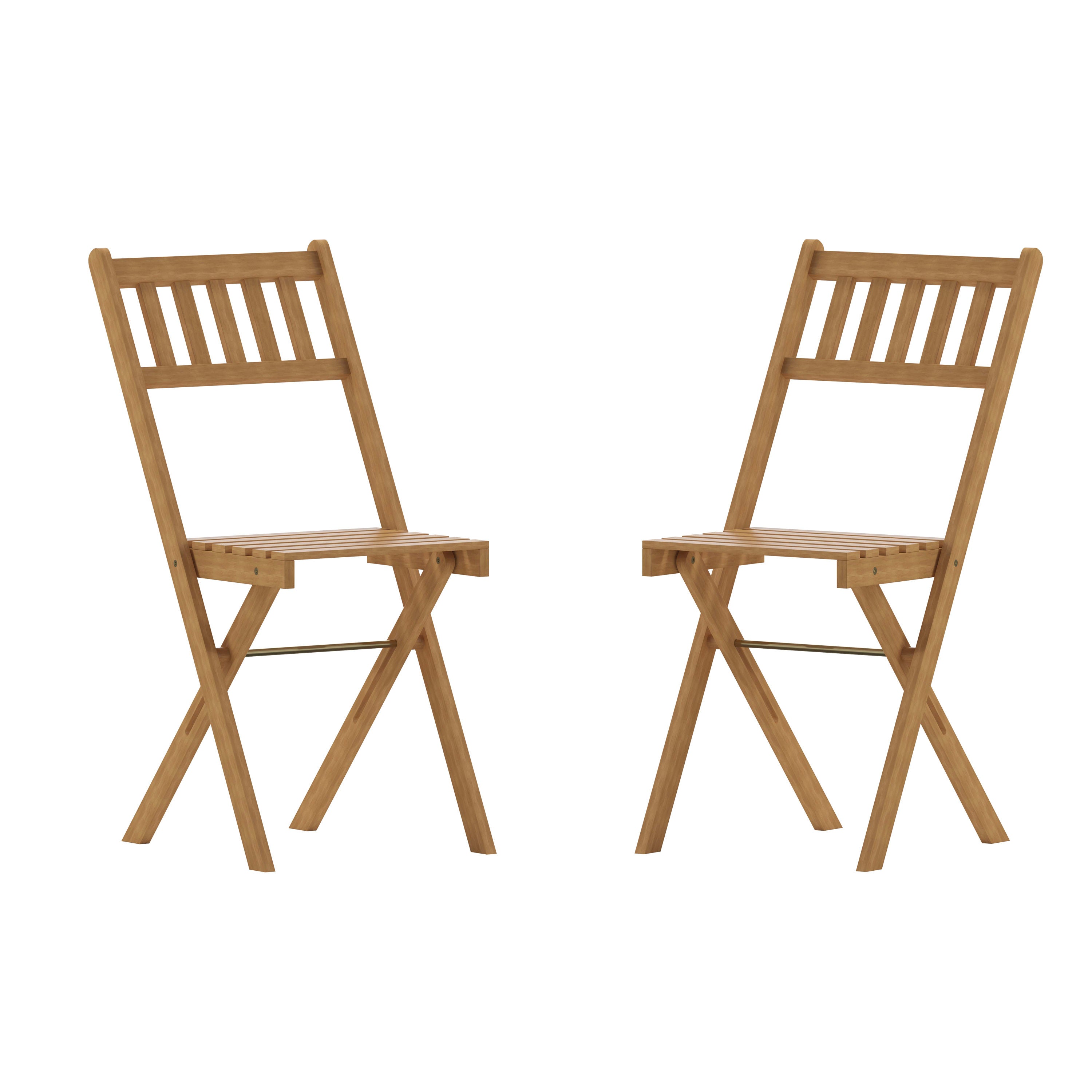 Wooden folding top chairs indoor