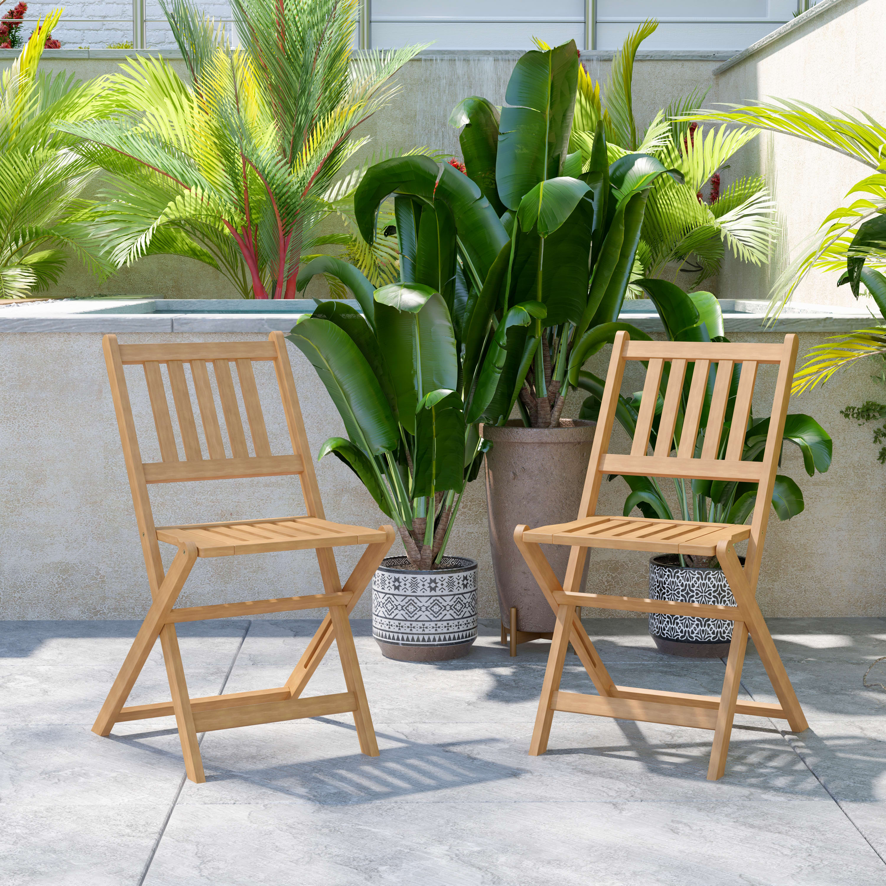 Acacia wood best sale folding chairs