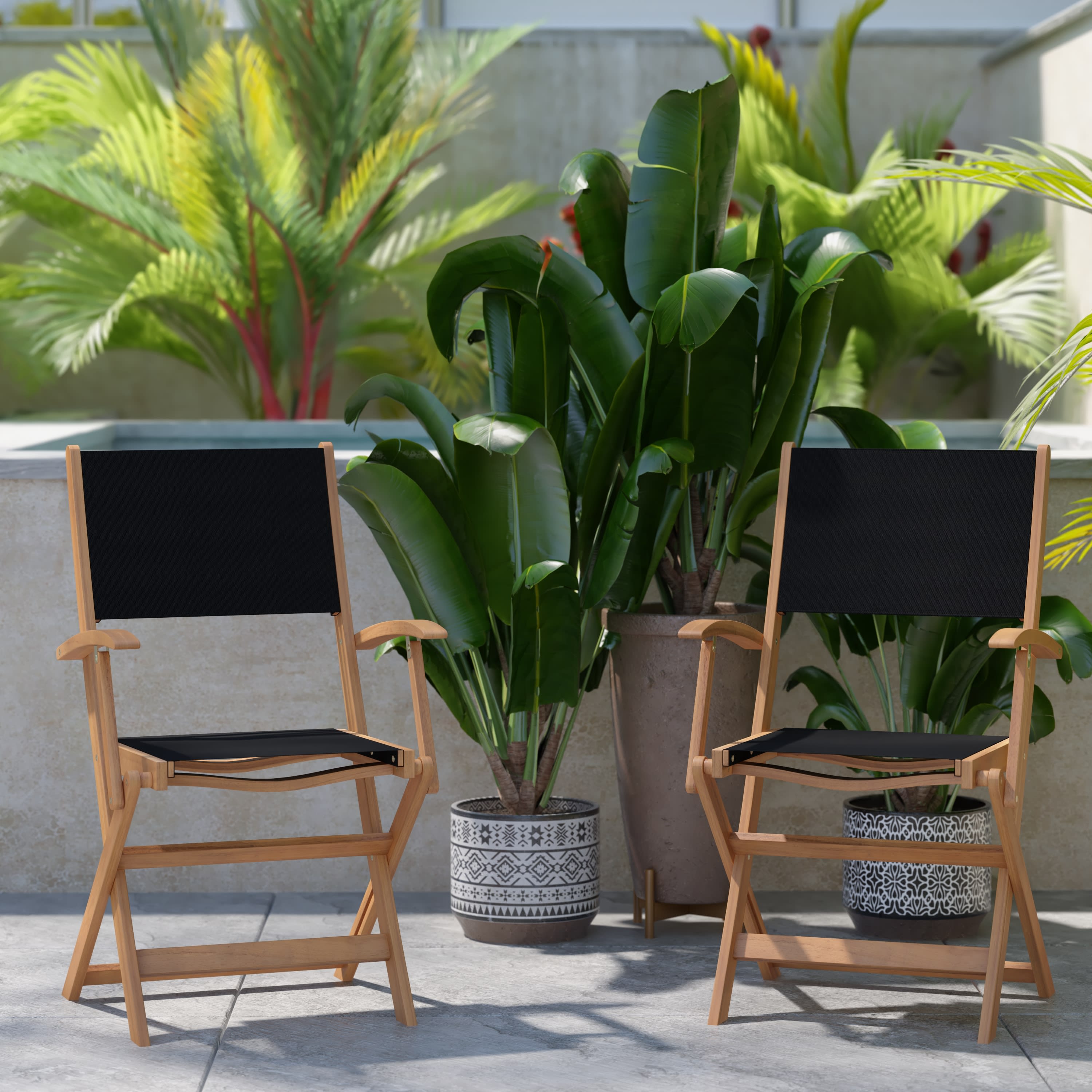 Acacia folding sales chair