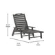 Gray |#| 3pc Commercial Indoor/Outdoor Adirondack Set with 2 Loungers, Side Table - Gray