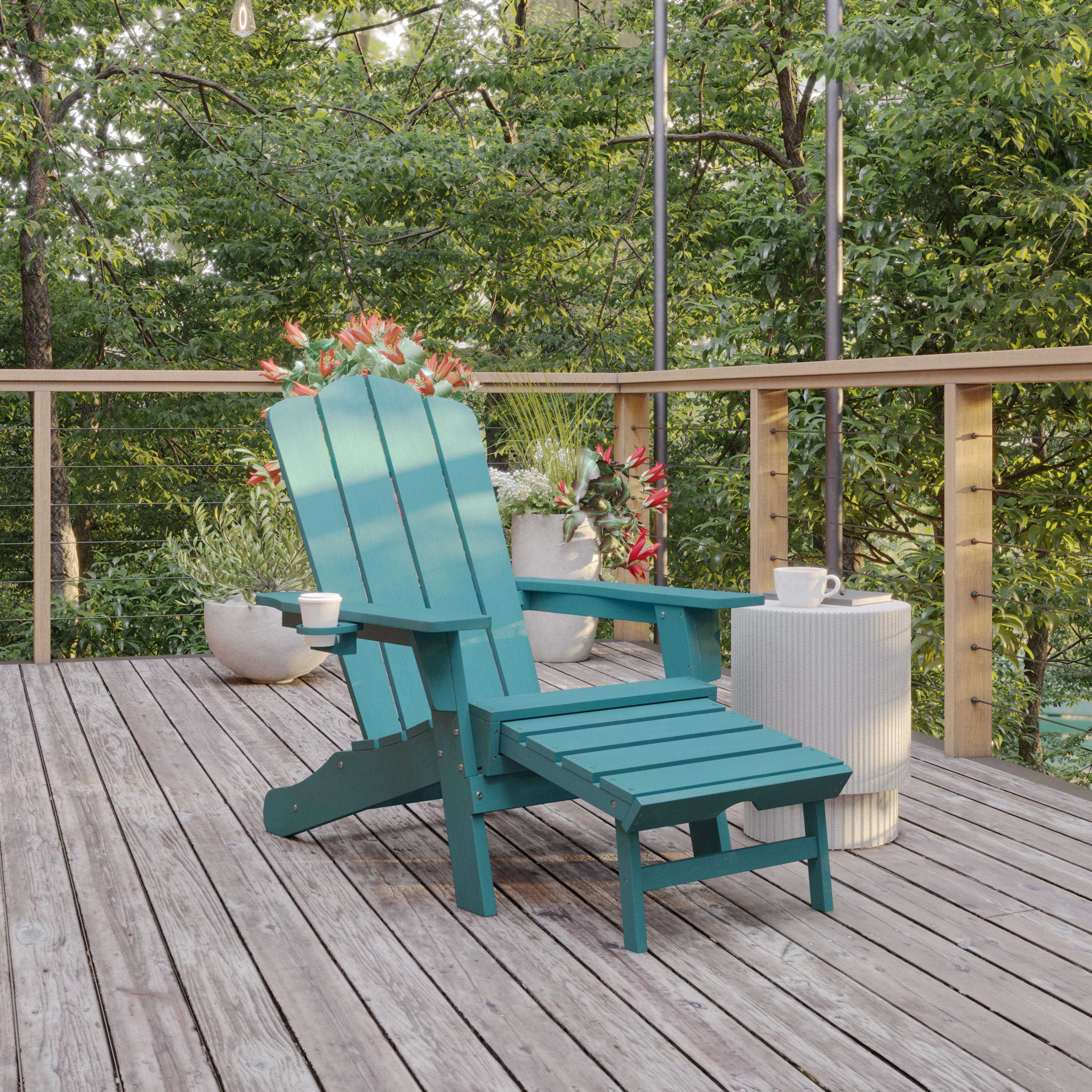 resin adirondack chair and ottoman