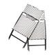 Black & White |#| 2PC Black and White Indoor/Outdoor PE Rattan Folding Bistro Chairs