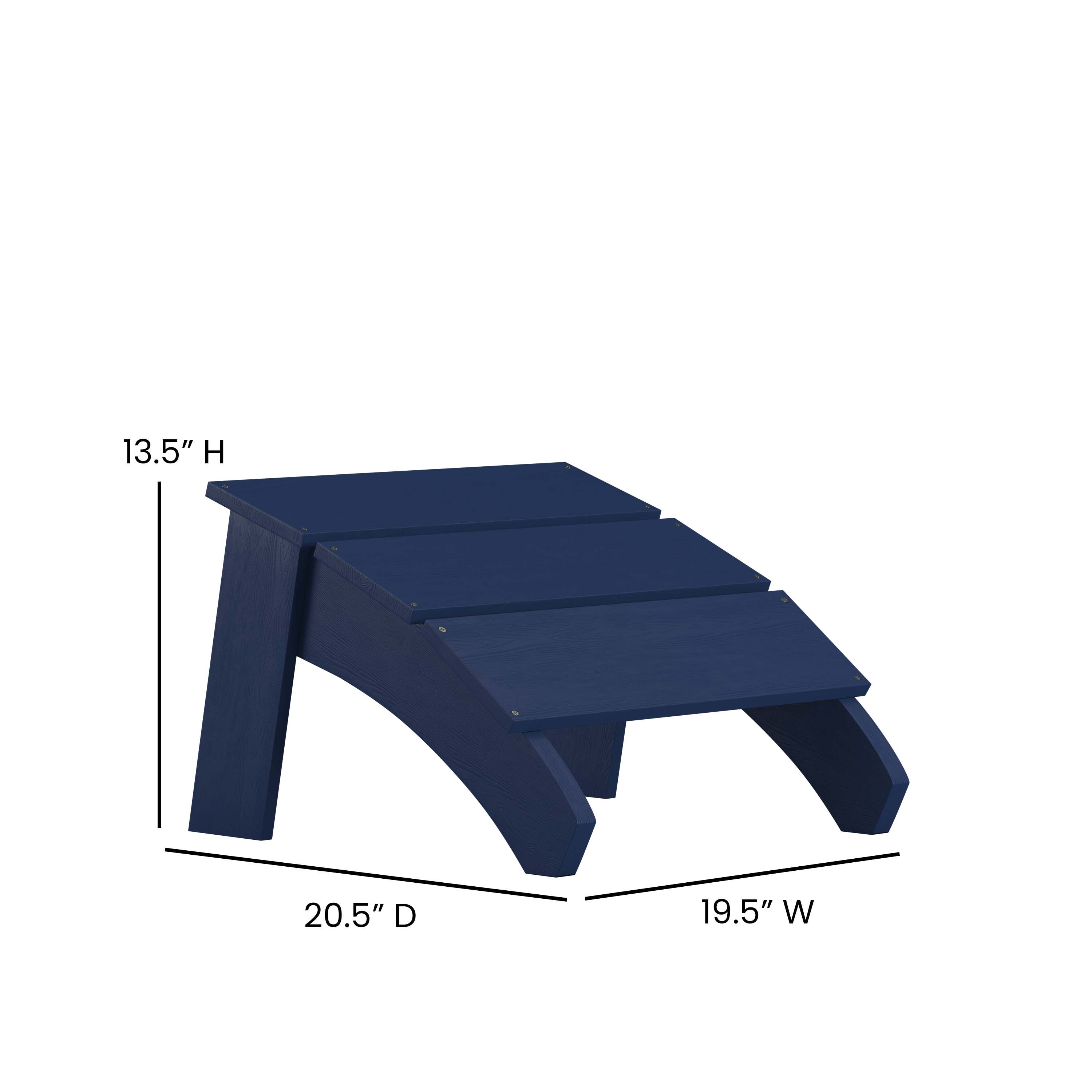 resin adirondack chair and ottoman