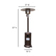Bronze |#| Outdoor Patio Heater - Bronze - 7.5 Feet Round Steel Patio Heater - 40,000 BTU's