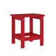 Red |#| 3pc Commercial Indoor/Outdoor Adirondack Set with 2 Loungers, Side Table in Red