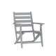 Gray |#| Commercial All Weather Adirondack Table and 4 Chairs with Cupholders in Gray