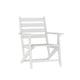 White |#| Commercial All Weather Adirondack Table and 4 Chairs with Cupholders in White