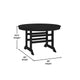 Black |#| Commercial All Weather Adirondack Table and 4 Chairs with Cupholders in Black