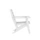 White |#| Commercial All Weather Adirondack Table and 6 Chairs with Cupholders in White